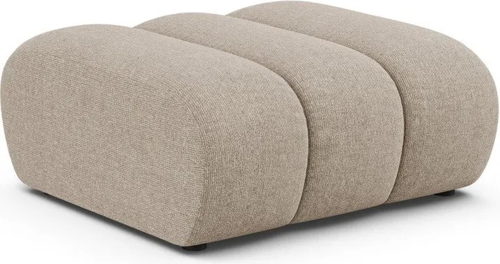 Beżowy podnóżek z tkaniny szenilowej Lupine – Micadoni