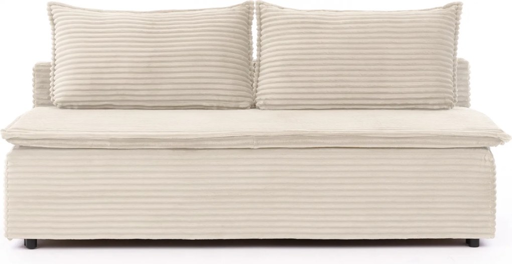 Kanapa rozkładana Firioza z pojemnikiem - ecru plusz Tilia 03