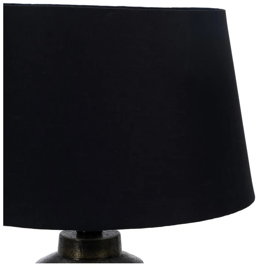 Czarna lampa stołowa z tekstylnym kloszem (wysokość 66 cm) – Ixia