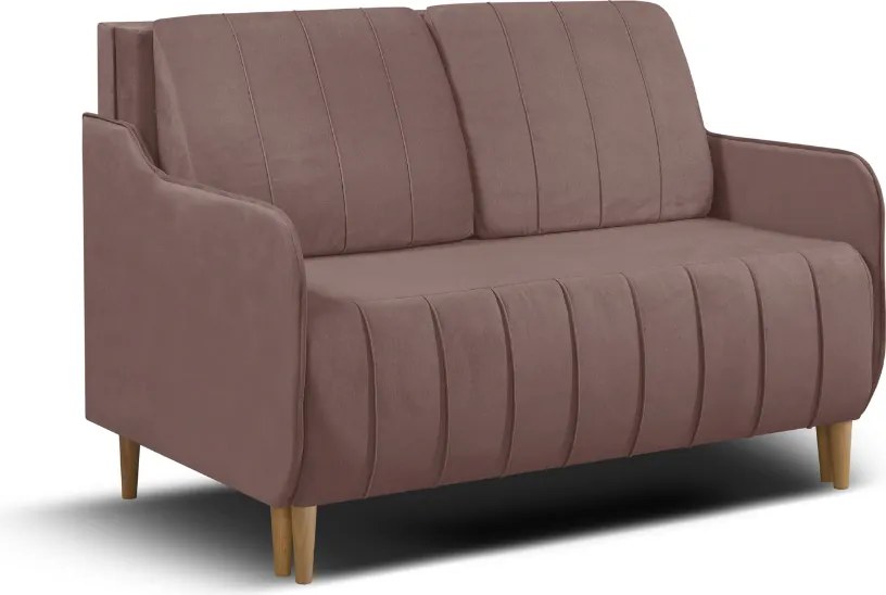 Sofa kanapa 2 os z funkcją spania BEST Różowy
