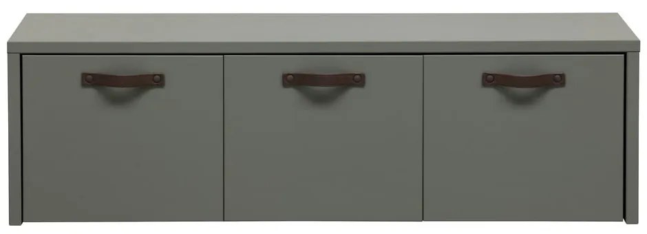 Zielono-szara szafka dziecięca z litego drewna sosnowego 120x36 cm Stage – vtwonen