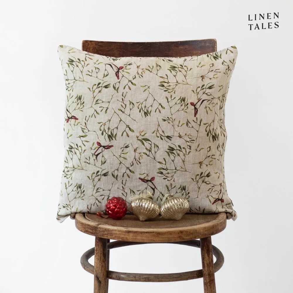 Poszewka na poduszkę ze świątecznym motywem 40x40 cm – Linen Tales