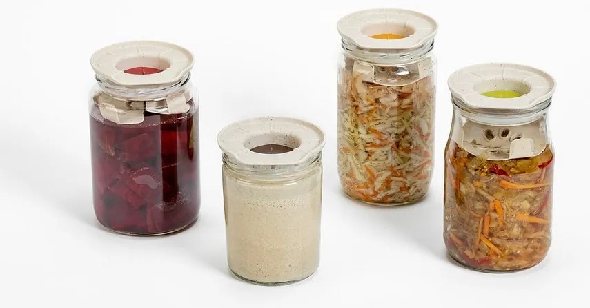 Plastia Zestaw fermentacyjny - kość słoniowa z fusami kawy, brąz