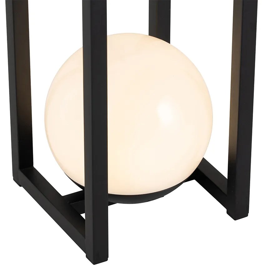 Zewnetrzna Lampa stołowa zewnętrzna czarna w komplecie z LED z dotykowym ładowaniem - Nowi Nowoczesny Oswietlenie zewnetrzne