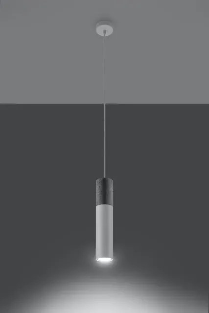 Biała loftowa lampa wisząca tuba - 16X EX568 D0-A31