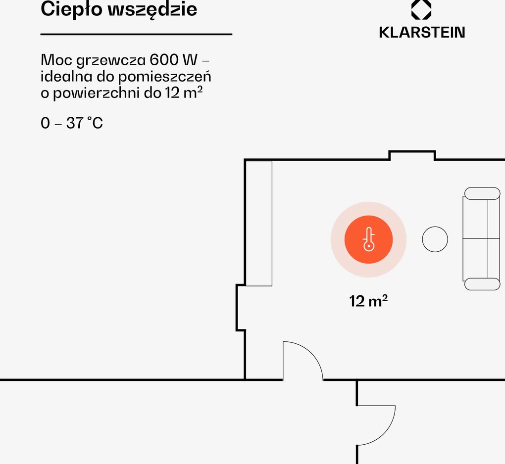 Klarstein Wonderwall Art 600W Panel na Podczerwień W Formie Obrazu Pocałunek
