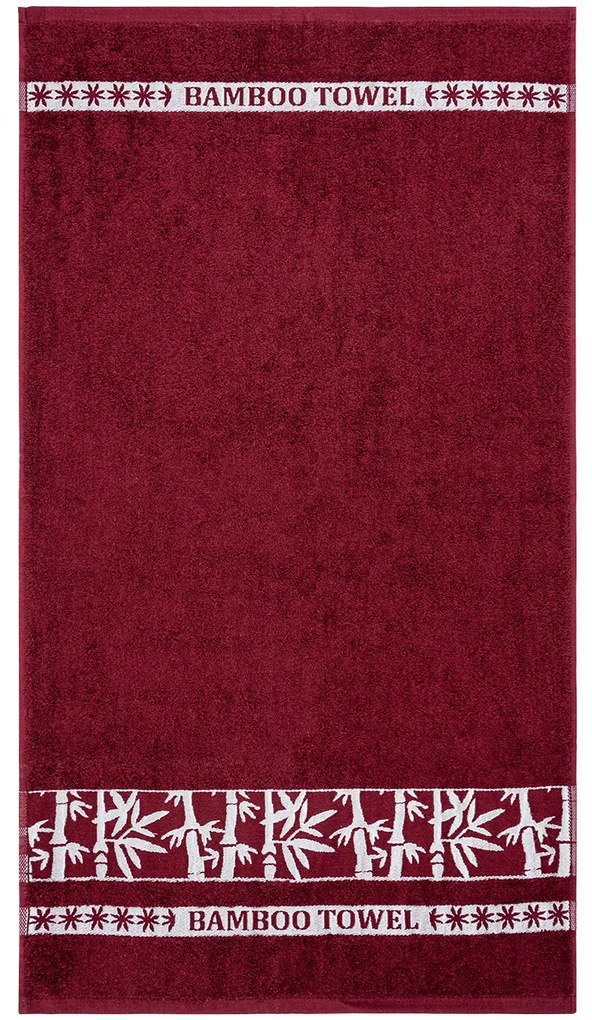 Ręcznik kąpielowy Bamboo Burgundy, 70 x 140 cm, 70 x 140 cm