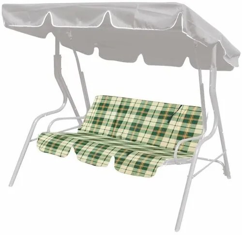 Happy Green Poduszka na huśtawkę Zielona krata, 129 cm
