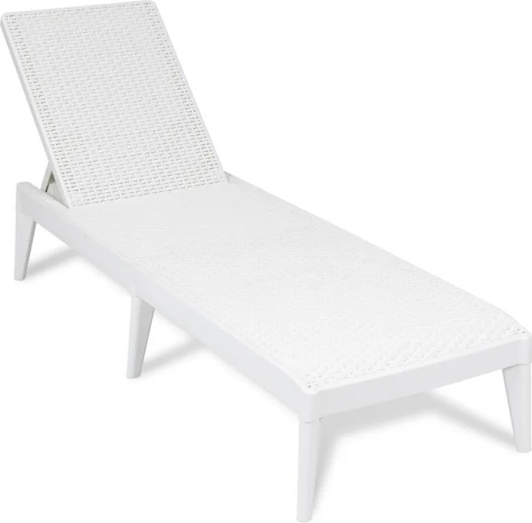 NUMANA, Leżak ogrodowy plastikowy, biały
