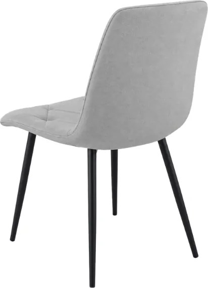 Szare krzesło LIBRA PLATINUM GREY z czarnymi nogami