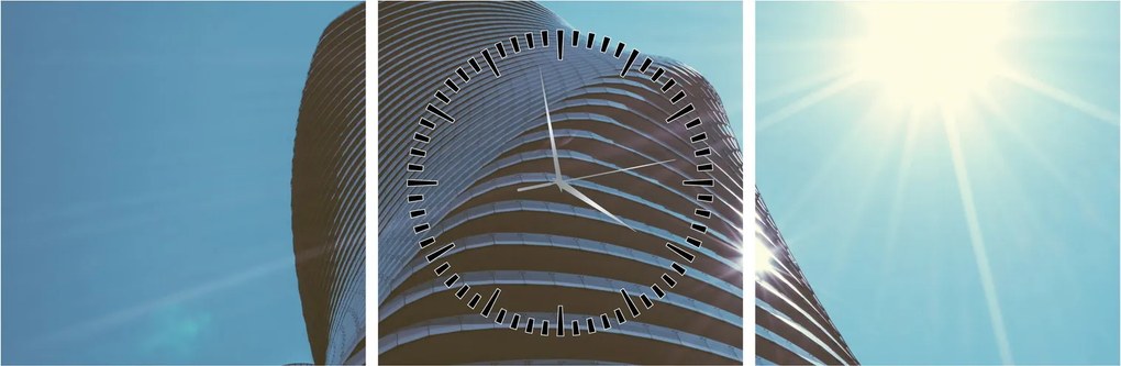 Obraz - Architektura (z zegarem) (90x30 cm)