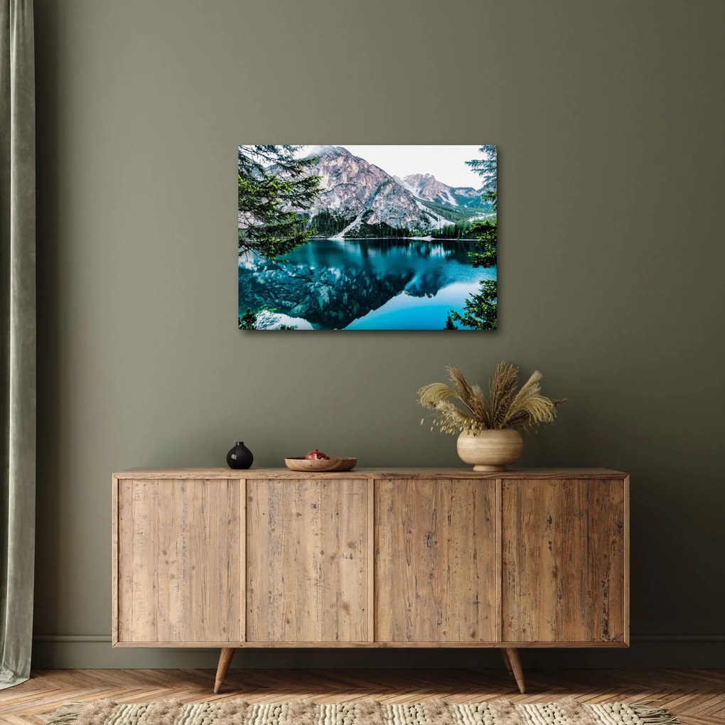 Obraz jeziora w Alpach (70x50 cm)