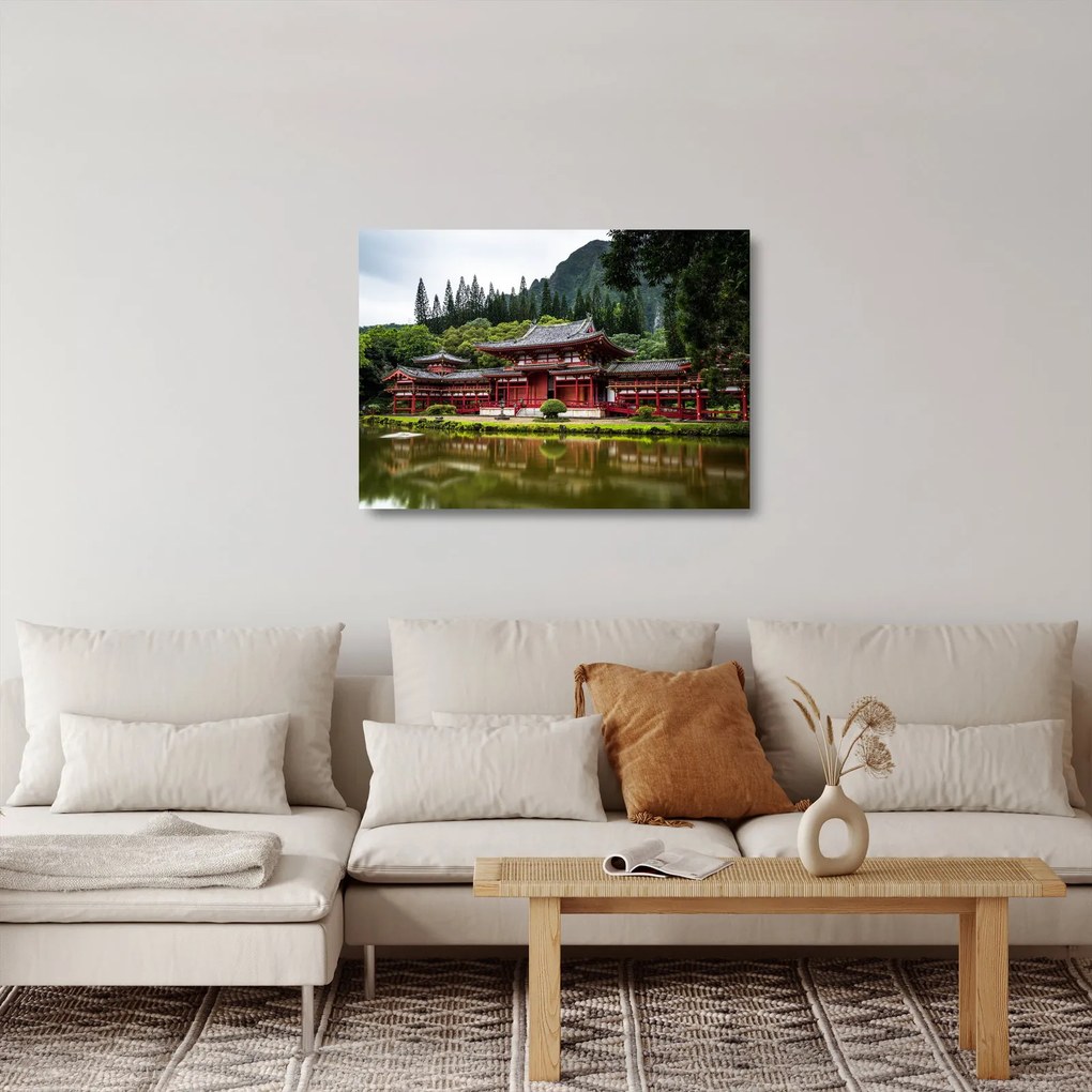 Obraz na szkle - Chińska architektura (70x50 cm)