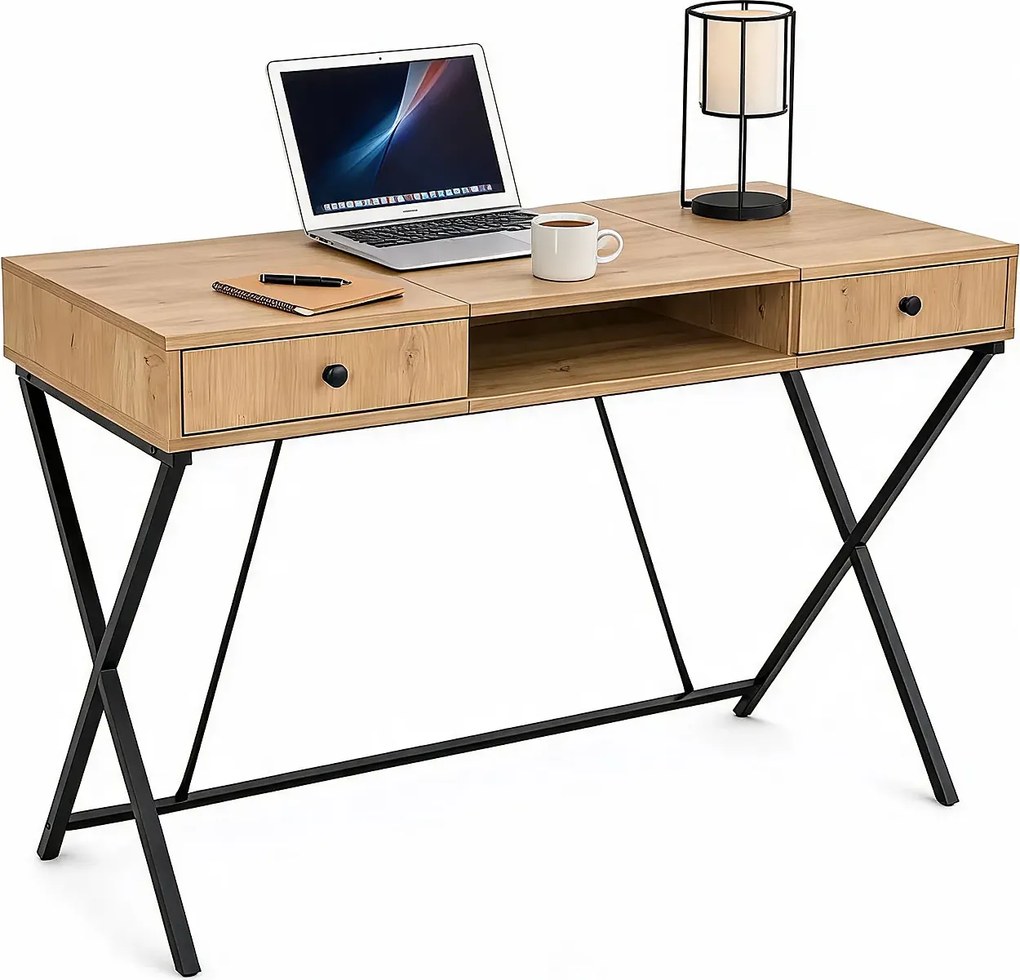 Nowoczesne biurko loftowe dąb artisan 120 cm Z3-T20