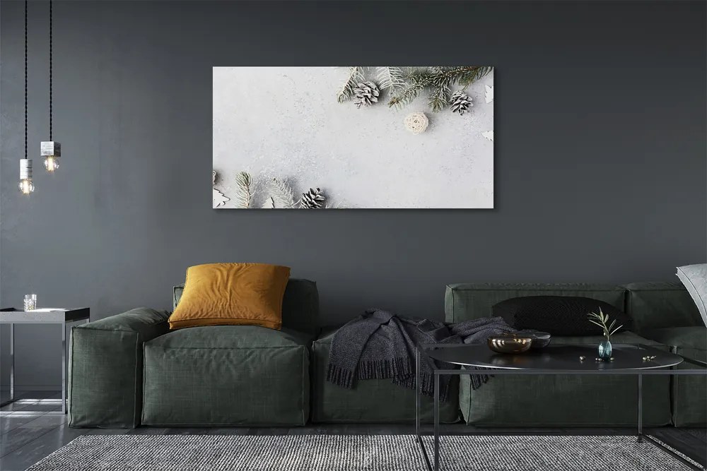 Obraz na płótnie Gałązki i Szyszki