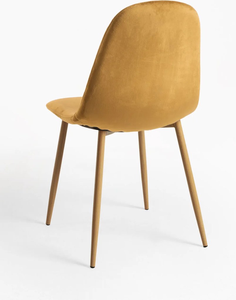 Zestaw 4 Krzese Teok Aksamitne