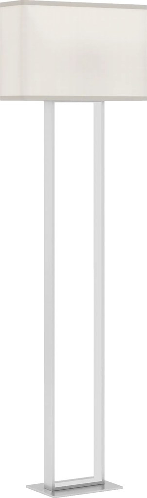 HOMCOM Nowoczesna lampa podłogowa, 3 tryby, włącznik nożny, regulowana jasność, lniany klosz, Biała