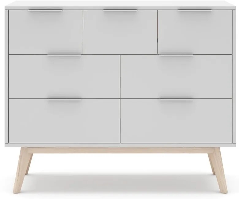 Biała niska komoda 120x83 cm Campus – Marckeric