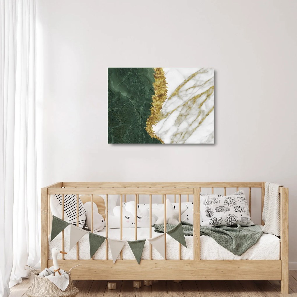 Obraz na szkle - Zielony marmur N⁰1 (70x50 cm)