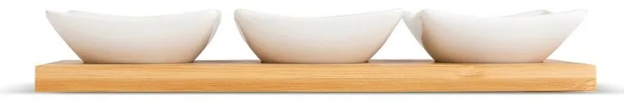 Lamart LT9217 4-częściowy zestaw misek doserwowania Bamboo, 26 x 8 cm