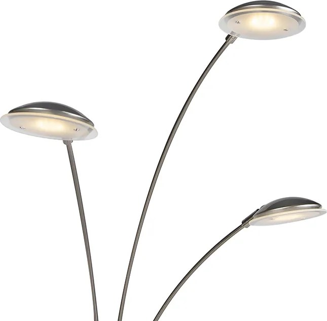 Lampa stojąca stalowa w komplecie z LED z dotykowym ściemniaczem - Sixties Trento