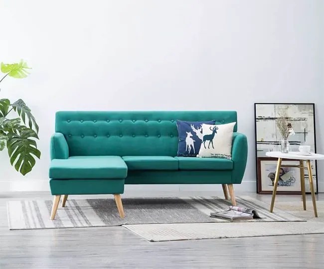 Tapicerowana pikowana sofa Kova 2G - zielona