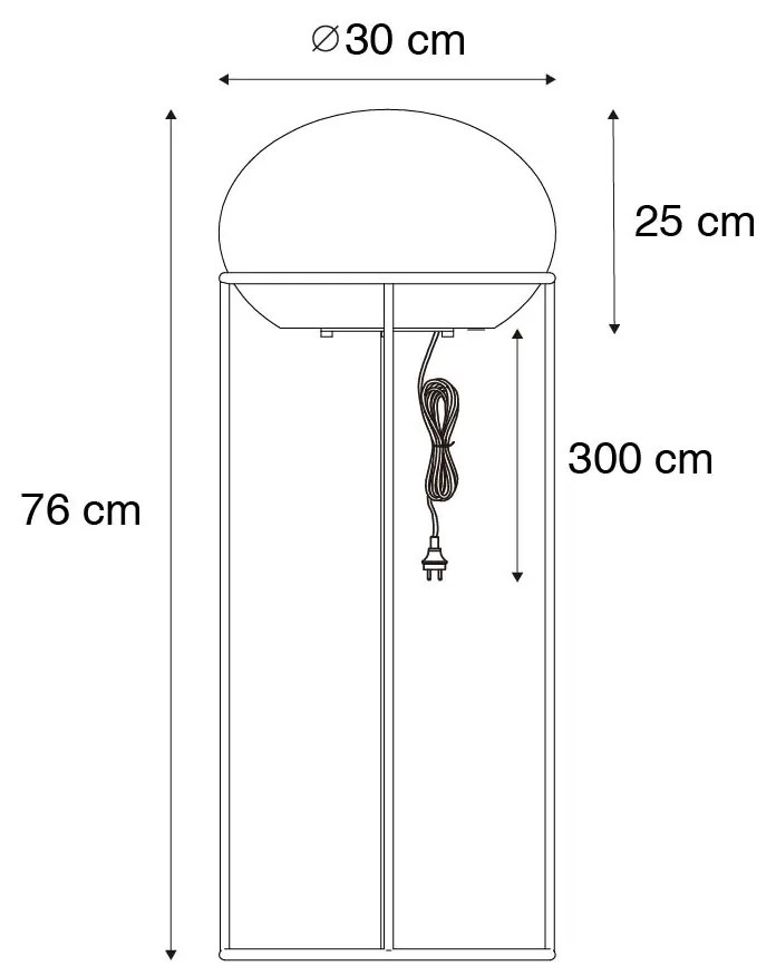 Zewnetrzna Designerska lampa podłogowa zewnętrzna czarna - JannieDesignerski Oswietlenie zewnetrzne