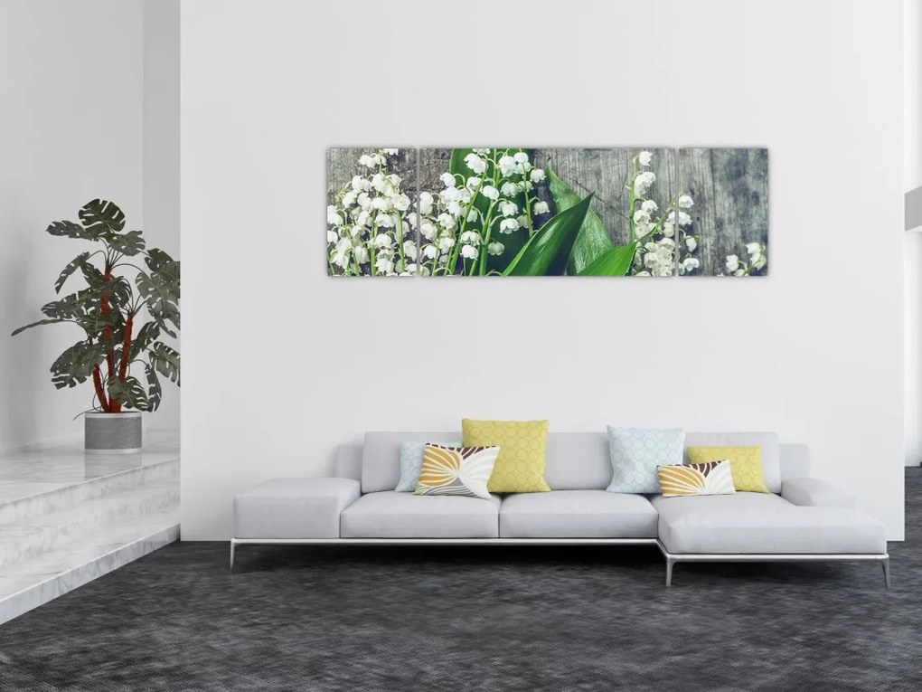 Obraz konwalii (170x50 cm)