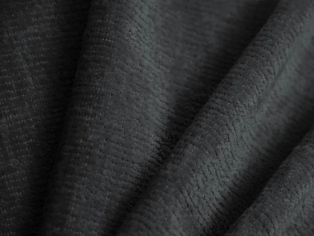 Ciemnoszare tapicerowane łóżko dwuosobowe ze schowkiem ze stelażem 160x200 cm Ovalo – Micadoni