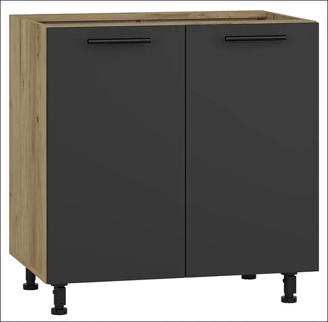 Szafka kuchenna dolna dąb craft + antracyt N3-E01