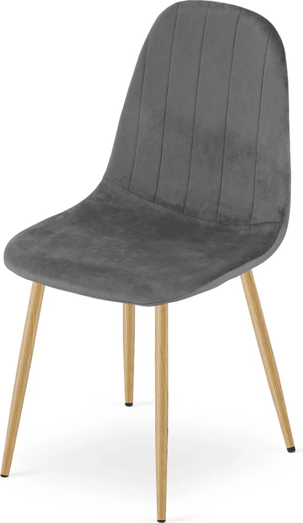 Ciemnoszare krzesło tapicerowane do salonu B3-R26