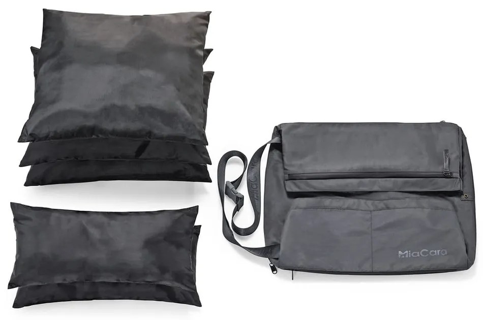 Ciemnoszara torba transportowa dla psów 50x50 cm Viaggio Asphalt – MiaCara