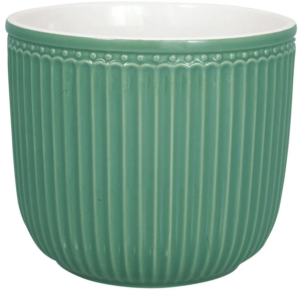 Zielona ceramiczna doniczka Green Gate Alice, ø 14 cm