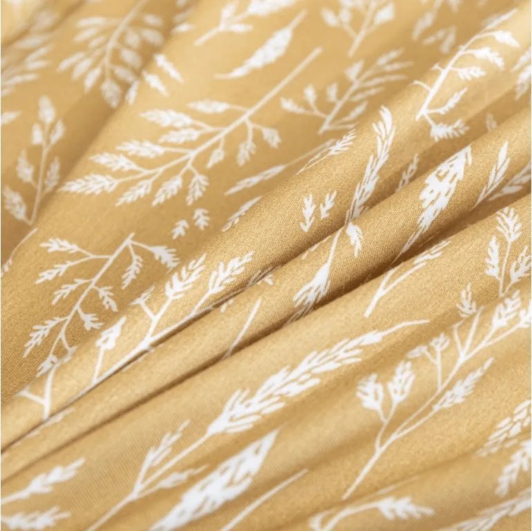 PrzytulneMieszkanie.pl PrzytulneMieszkanie.pl Pościel z mikroflanelu KOSTAR żółta Rozmiar pościeli: 2 szt 70 x 90 cm | 200 x 220 cm