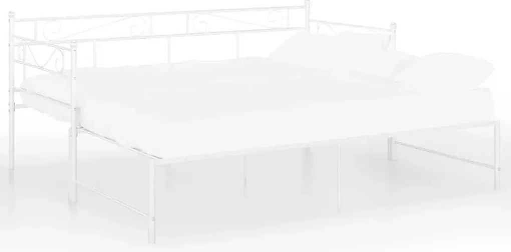 Białe metalowe łóżko rozkładane 90x200 cm D4-D76