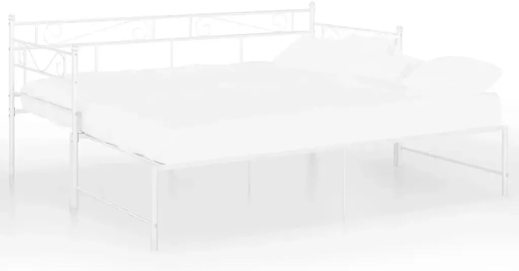 Białe metalowe łóżko rozkładane 90x200 cm - Wesper