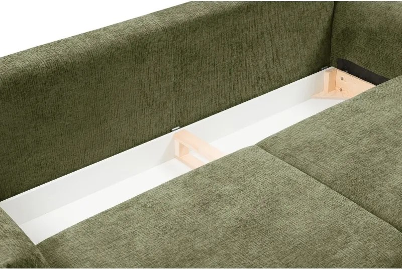 Sofa ADEL z funkcja spania i pojemnikiem OLIWKOWY OVER THE HORIZON 38