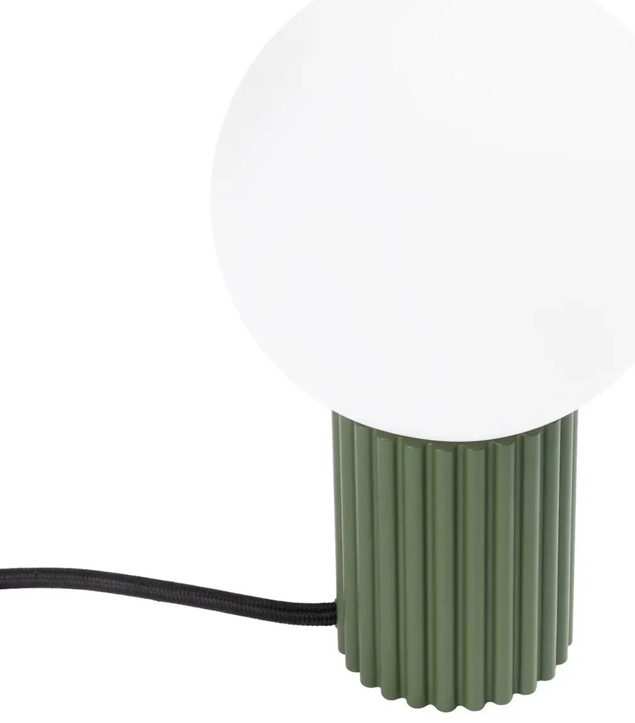 Lampa biurkowa HALO zielona oliwka ryflowana SOLLUX  LIGHTING
