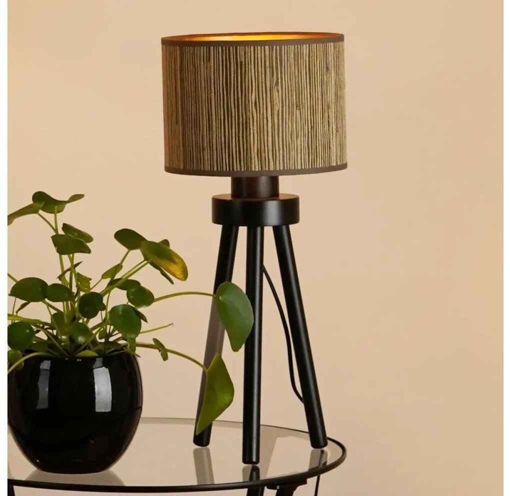 Brilagi - Lampa stołowa BOSTON ROLLER 1xE27/15W/230V brązowo-złota