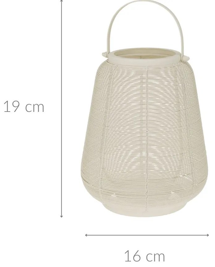 Lampion metalowy z uchwytem, 16 x 19 cm