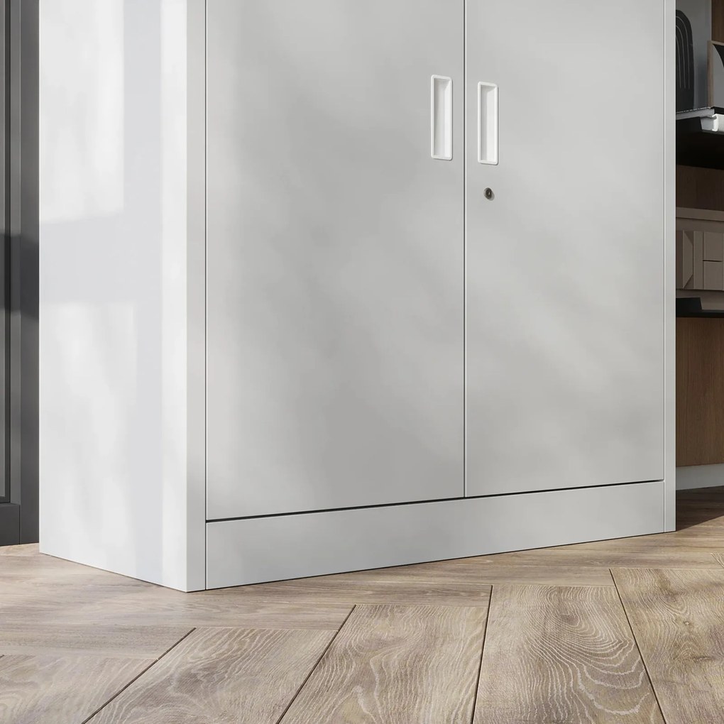 Szafa biurowa czterodrzwiowa Magda 90x40x185 cm szara