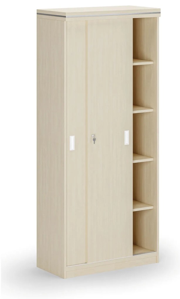 Szafa przesuwna ARRISTO LUX, 800 x 400 x 1836 mm, brzoza