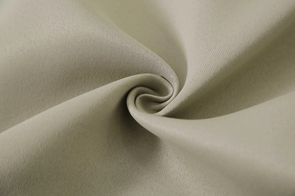 Beżowa zasłona OXFORD 140x250 cm Zawieszanie: Metalowe pierścienie