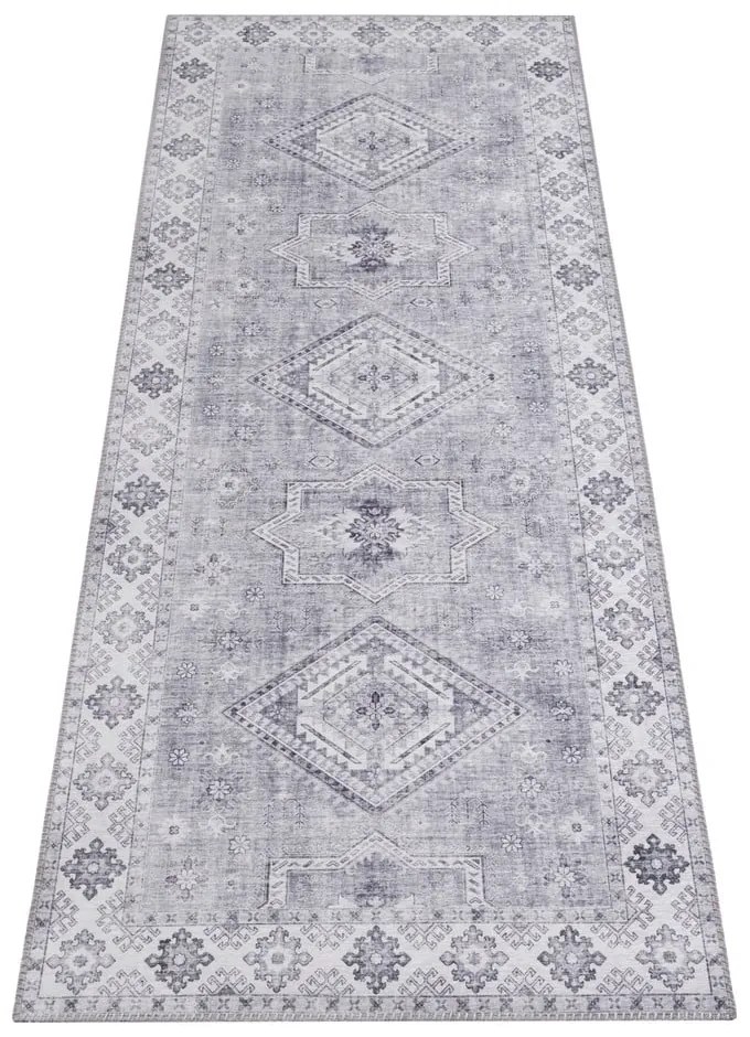 Jasnoszary chodnik Nouristan Gratia, 80x200 cm