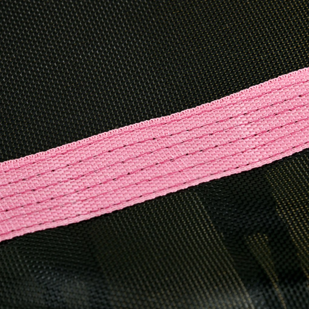 HOMCOM Trampolina dziecięca, Ø163,5 cm, z siatką bezpieczeństwa, wyściełana, Stal, do 50 kg