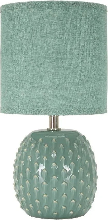 Jasnoniebieska lampa stołowa ceramiczna z tekstylnym kloszem (wysokość 27 cm) Pontus – Mauro Ferretti