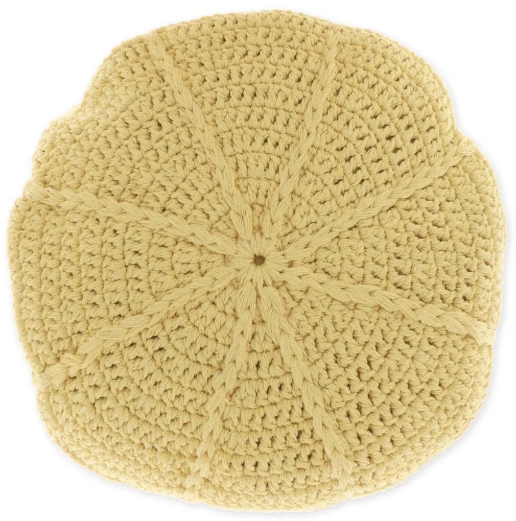 Okrągła poduszka dekoracyjna DORA 45 cm, żółta