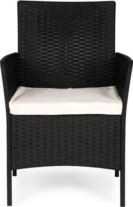 Zestaw 2 foteli ogrodowych Livora 002 z poduszkami, kolor czarny