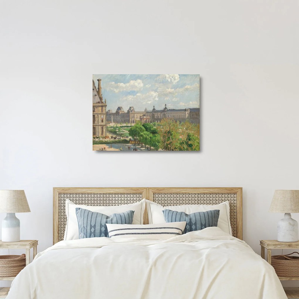 Obraz na szkle - Camille Pissarro, Place du Carrousel, Paris, reprodukcje (70x50 cm)
