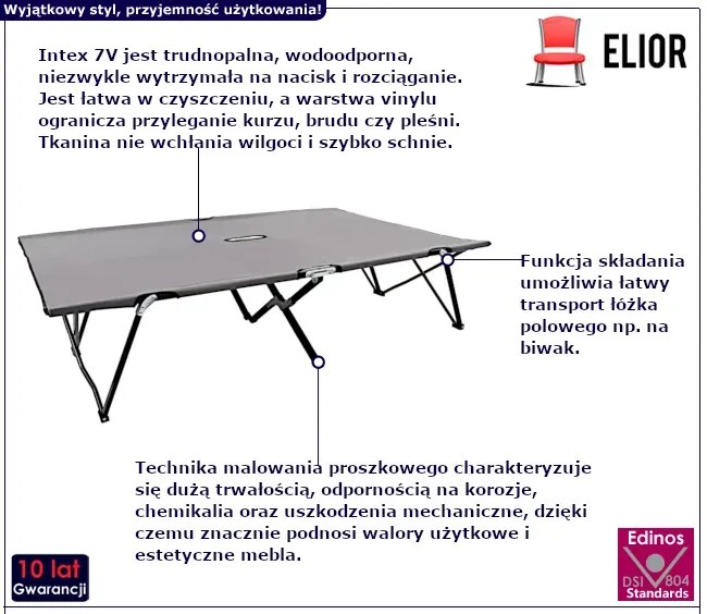Szary dwuosobowy leżak N6-F89
